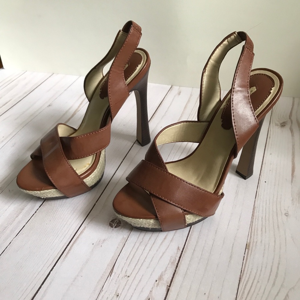 Max Studio Brown Platform Sling Back Sandals, 7 - image 2
